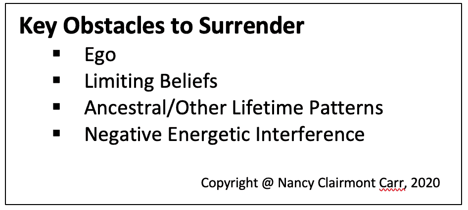 obstacles to surrender